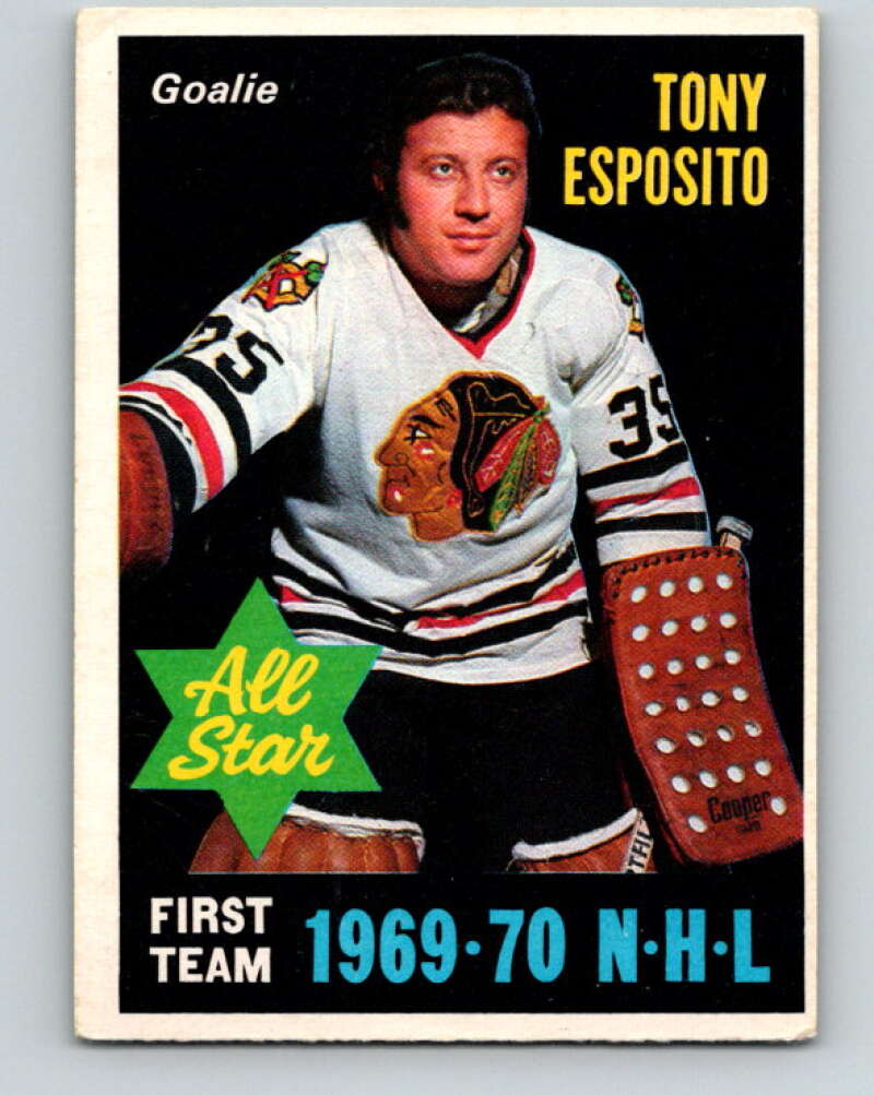 1970-71 O-Pee-Chee #234 Tony Esposito AS Chicago Blackhawks V3055