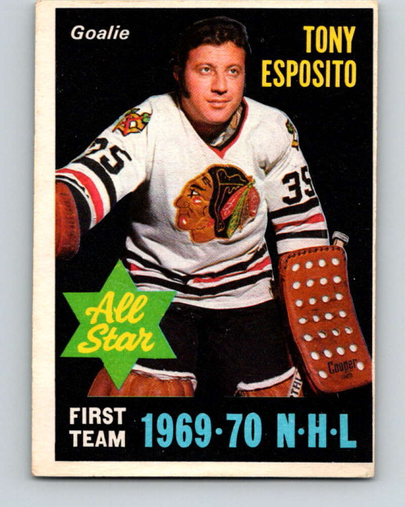1970-71 O-Pee-Chee #234 Tony Esposito AS Chicago Blackhawks V3056