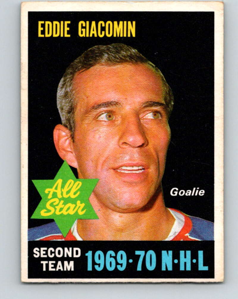 1970-71 O-Pee-Chee #244 Ed Giacomin AS New York Rangers V3084