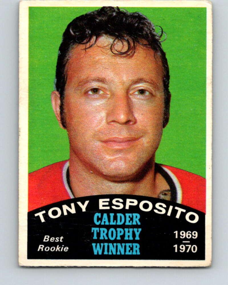 1970-71 O-Pee-Chee #247 Tony Esposito Chicago Blackhawks V3090