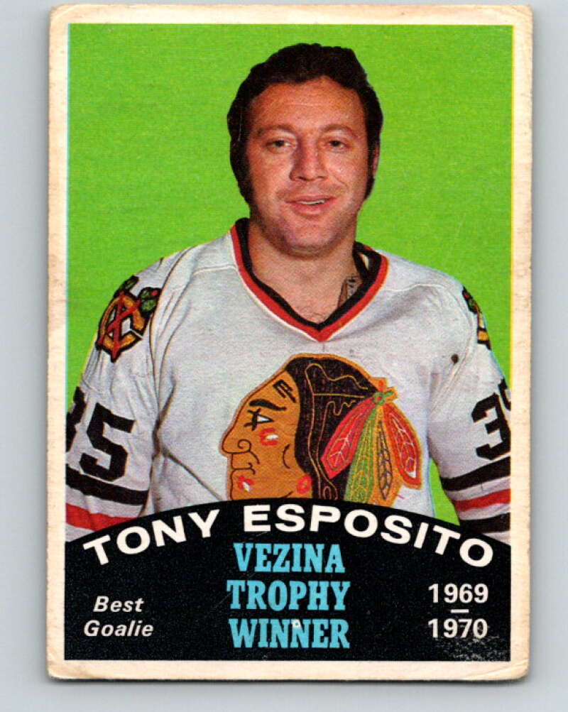 1970-71 O-Pee-Chee #250 Tony Esposito Vezina V3099