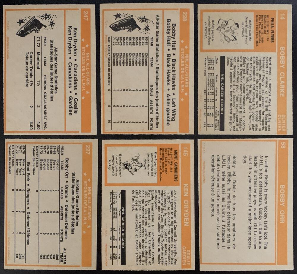1972-73 O-Pee-Chee NHL Hockey Complete Set 1-289 - Series 1&2 *0167