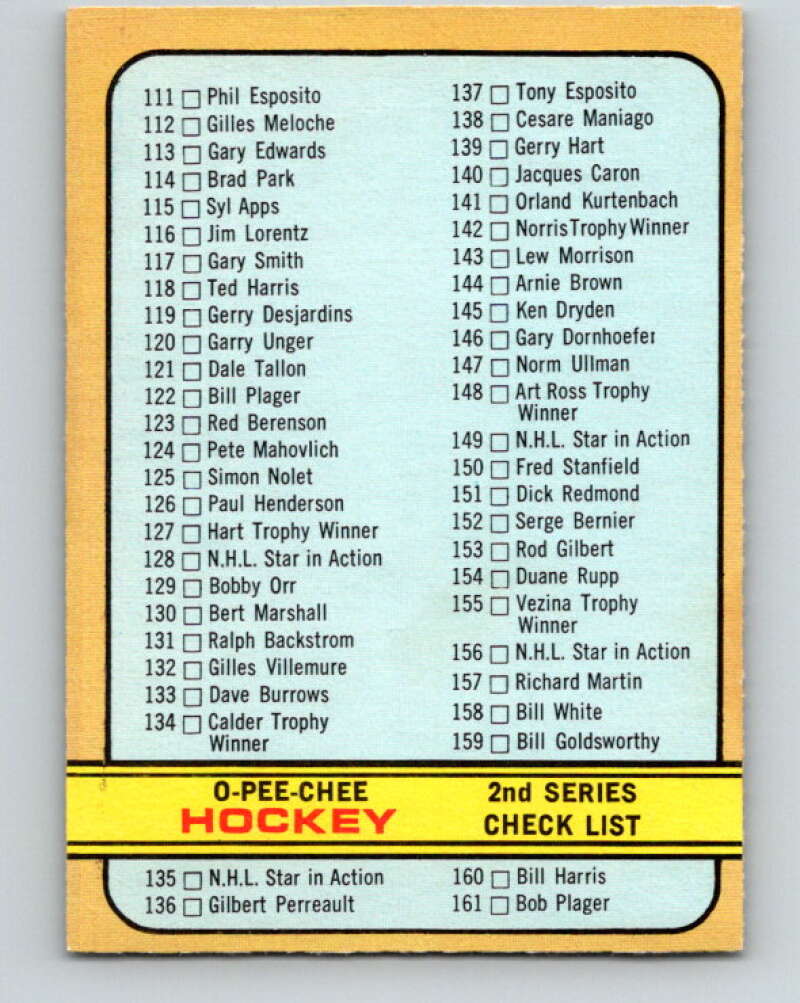1972-73 O-Pee-Chee #19 Checklist UER V3245