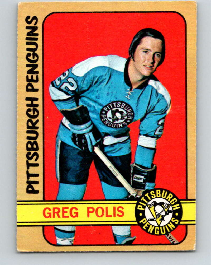 1972-73 O-Pee-Chee #34 Greg Polis Pittsburgh Penguins V3347