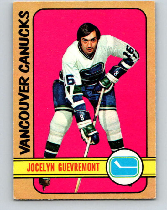 1972-73 O-Pee-Chee #37 Jocelyn Guevremont  Vancouver Canucks  V3365
