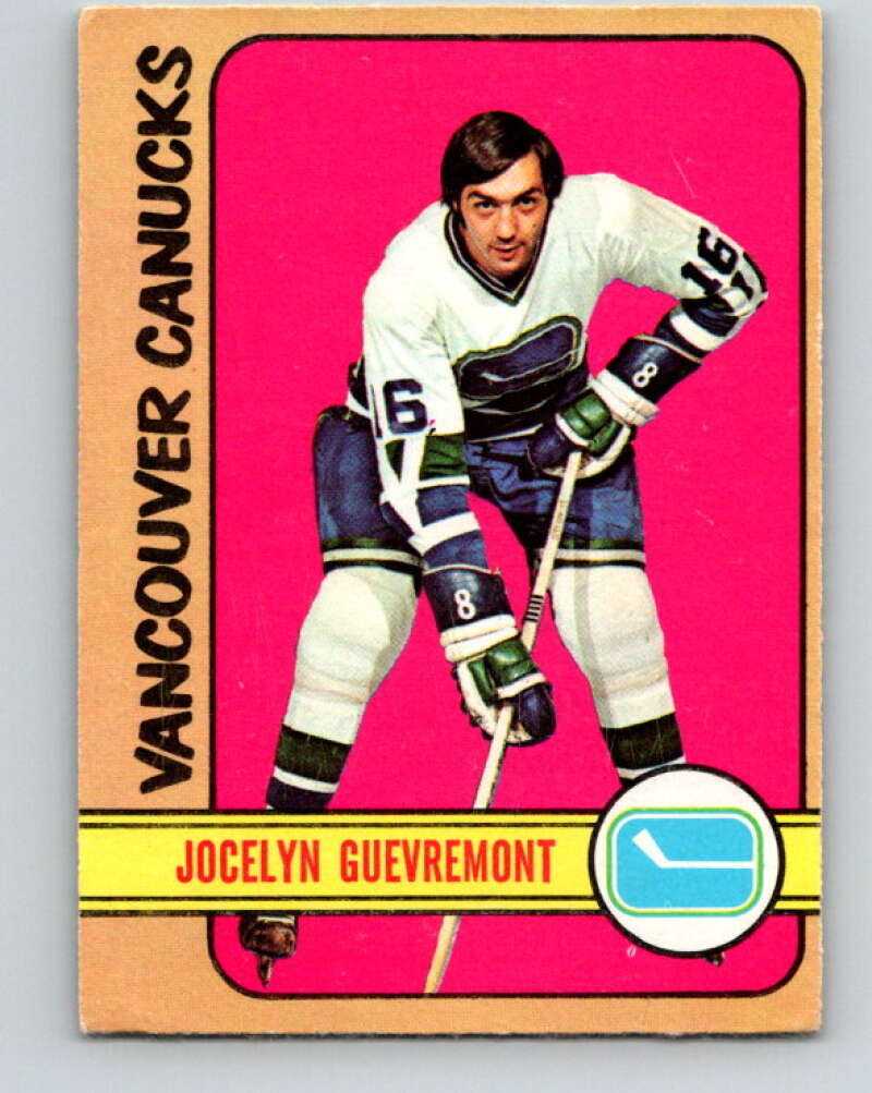 1972-73 O-Pee-Chee #37 Jocelyn Guevremont Vancouver Canucks V3367