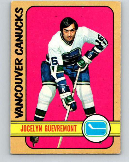 1972-73 O-Pee-Chee #37 Jocelyn Guevremont  Vancouver Canucks  V3368