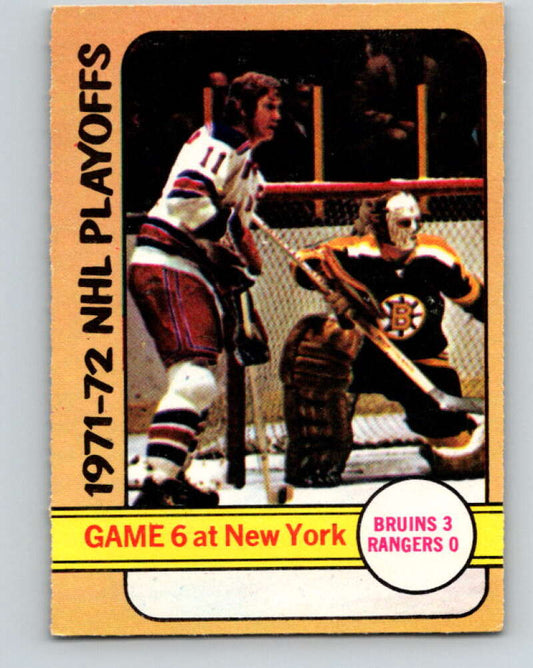 1972-73 O-Pee-Chee #63 Playoff Games 6  Boston Bruins/New York Rangers  V3528