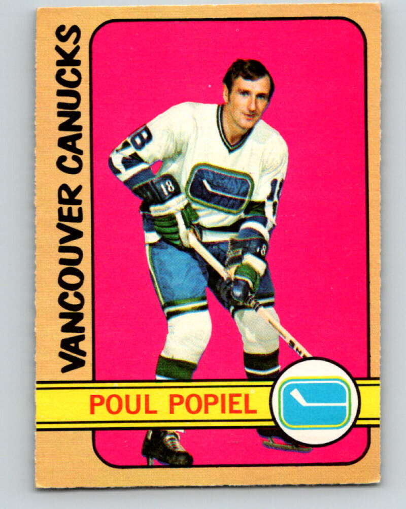 1972-73 O-Pee-Chee #67 Poul Popiel Vancouver Canucks V3543