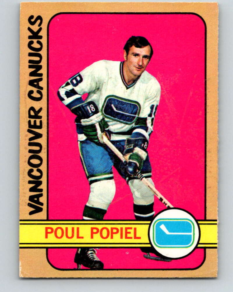 1972-73 O-Pee-Chee #67 Poul Popiel Vancouver Canucks V3545