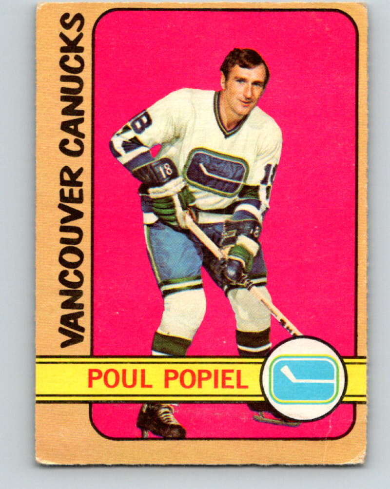1972-73 O-Pee-Chee #67 Poul Popiel Vancouver Canucks V3547