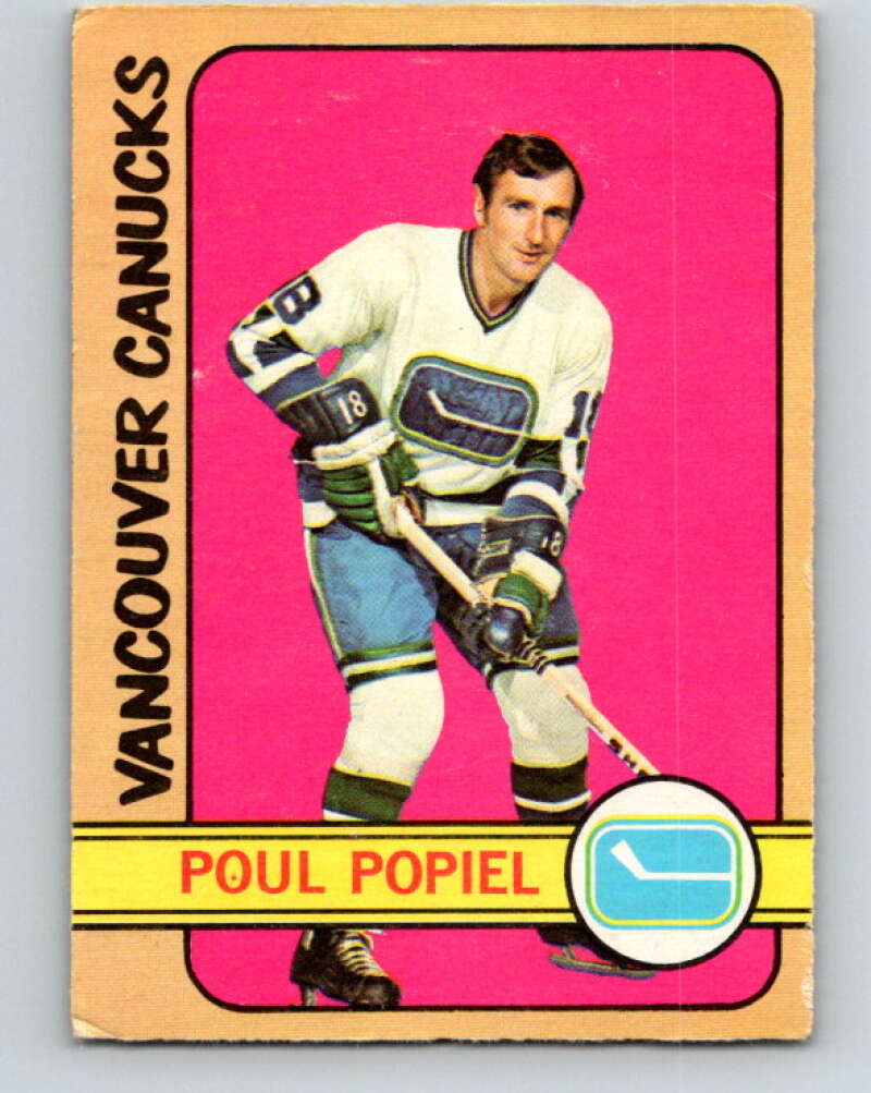 1972-73 O-Pee-Chee #67 Poul Popiel Vancouver Canucks V3548