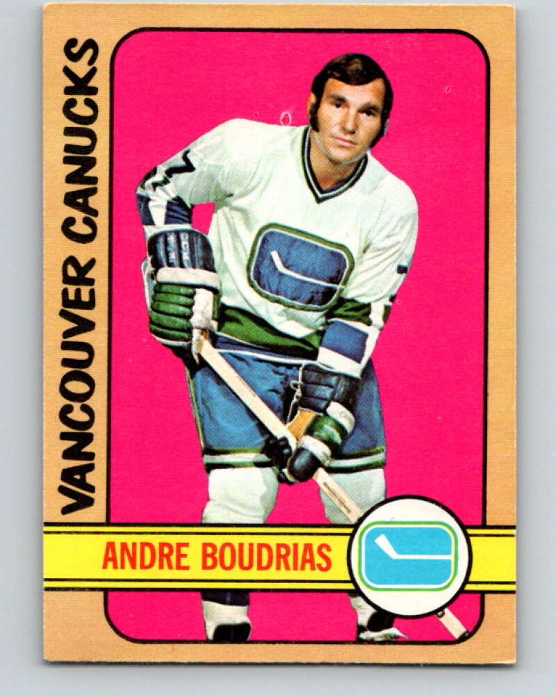 1972-73 O-Pee-Chee #93 Andre Boudrias Vancouver Canucks V3693