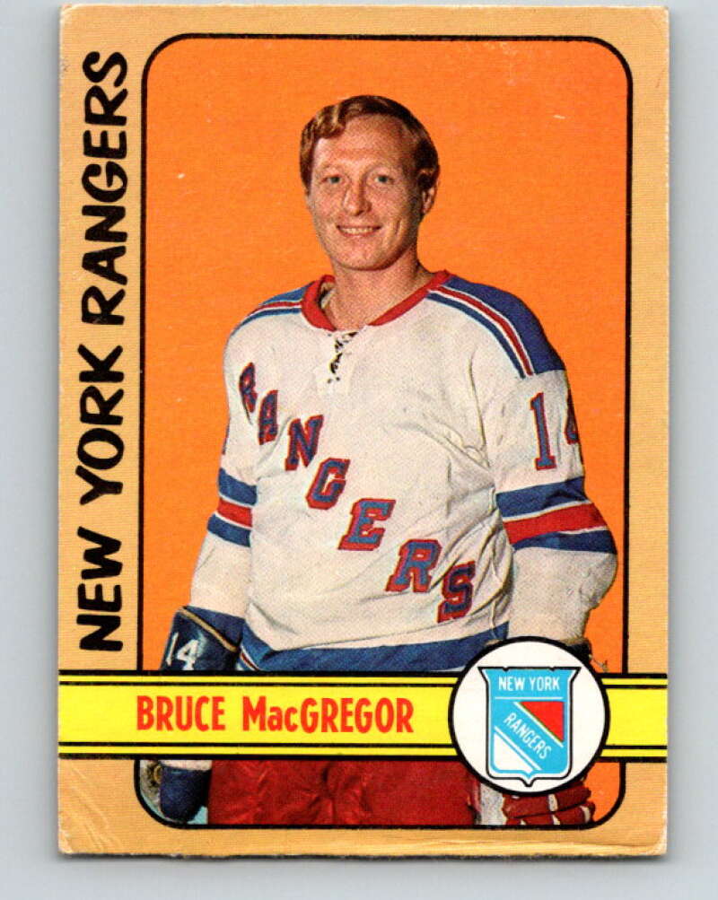 1972-73 O-Pee-Chee #103 Bruce MacGregor New York Rangers V3749