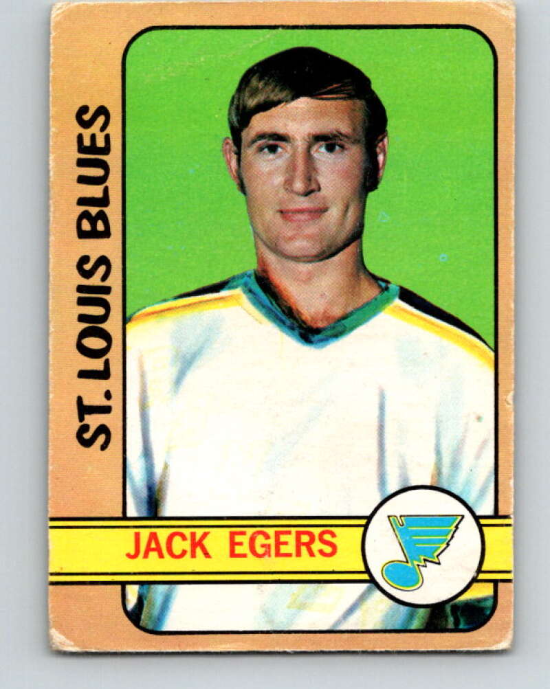 1972-73 O-Pee-Chee #107 Jack Egers RC Rookie St. Louis Blues V3766