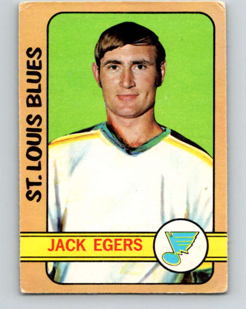 1972-73 O-Pee-Chee #107 Jack Egers RC Rookie St. Louis Blues V3767