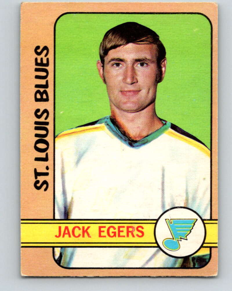 1972-73 O-Pee-Chee #107 Jack Egers RC Rookie St. Louis Blues V3768