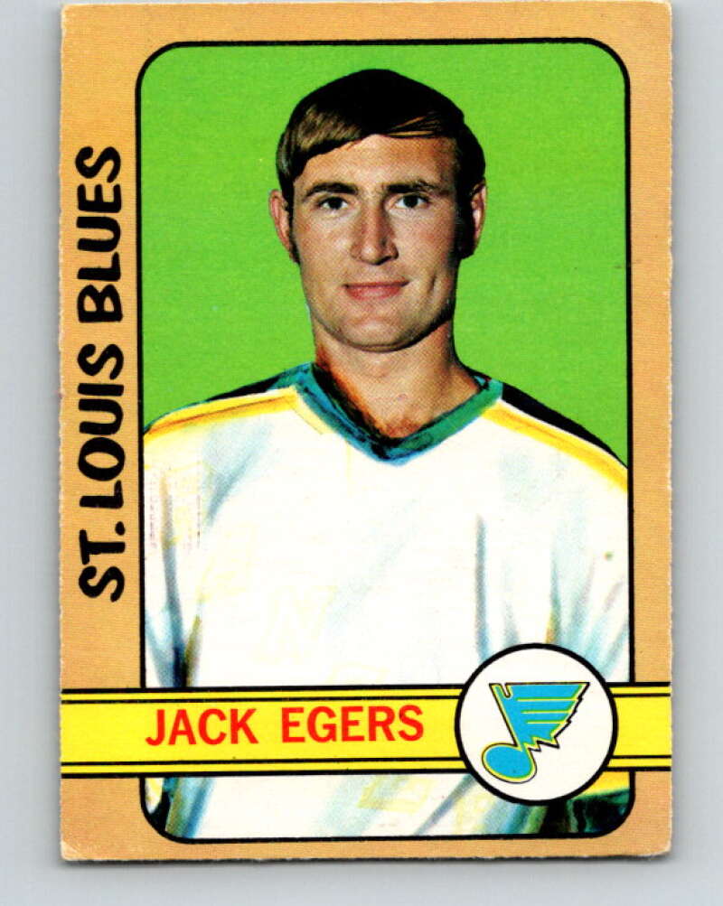 1972-73 O-Pee-Chee #107 Jack Egers RC Rookie St. Louis Blues V3769