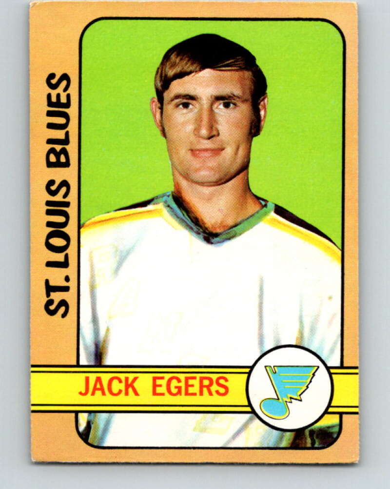 1972-73 O-Pee-Chee #107 Jack Egers RC Rookie St. Louis Blues V3770