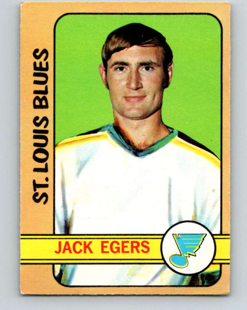 1972-73 O-Pee-Chee #107 Jack Egers RC Rookie St. Louis Blues V3771