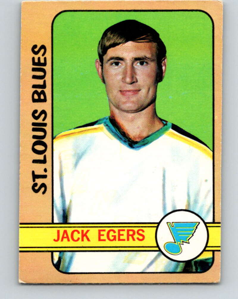 1972-73 O-Pee-Chee #107 Jack Egers RC Rookie St. Louis Blues V3772