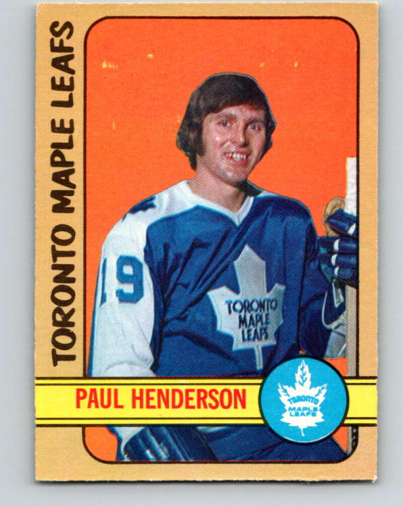 1972-73 O-Pee-Chee #126 Paul Henderson Toronto Maple Leafs V3838