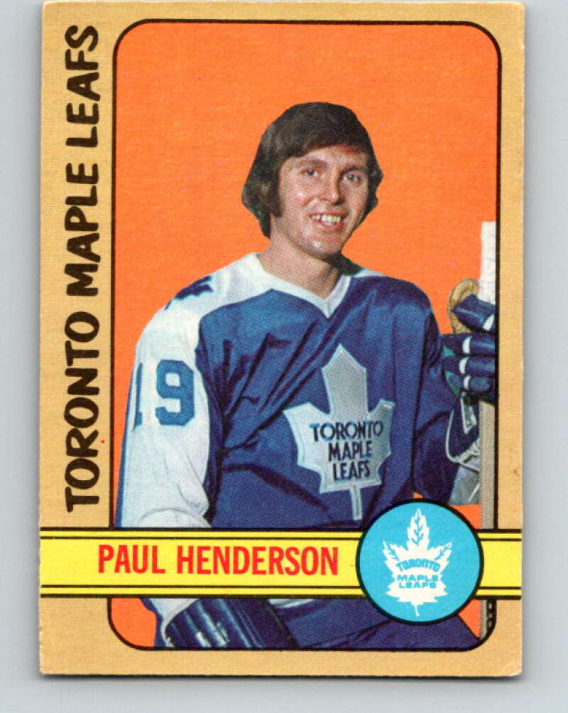 1972-73 O-Pee-Chee #126 Paul Henderson Toronto Maple Leafs V3842
