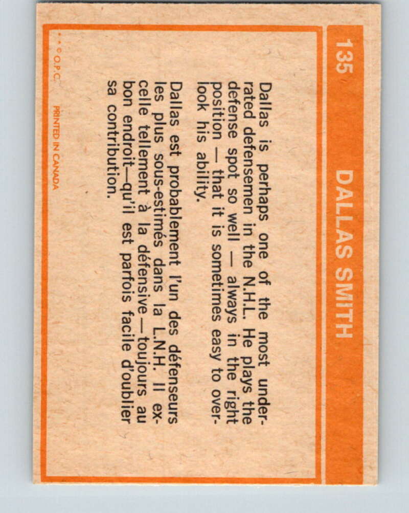 1972-73 O-Pee-Chee #135 Dallas Smith Boston Bruins V3870