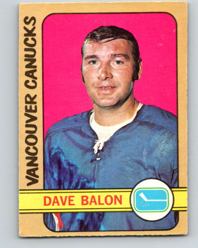 1972-73 O-Pee-Chee #162 Dave Balon UER Vancouver Canucks V3955