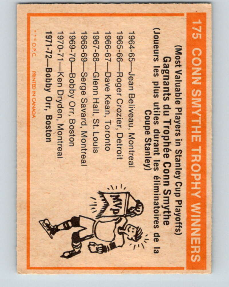 1972-73 O-Pee-Chee #175 Conn Smythe Winners V4015