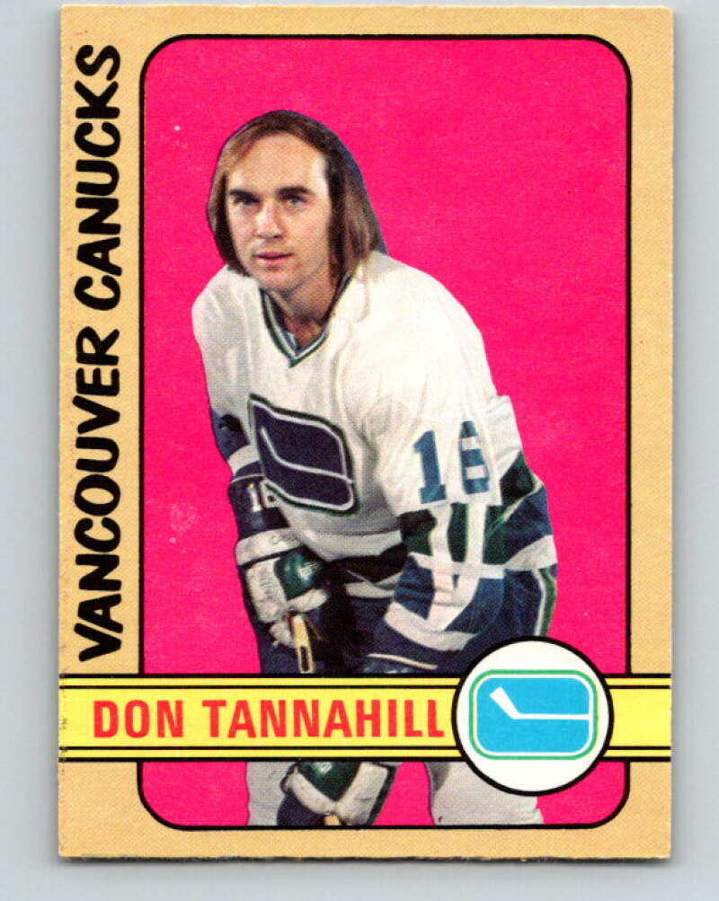 1972-73 O-Pee-Chee #238 Don Tannahill RC Rookie Vancouver Canucks V4166