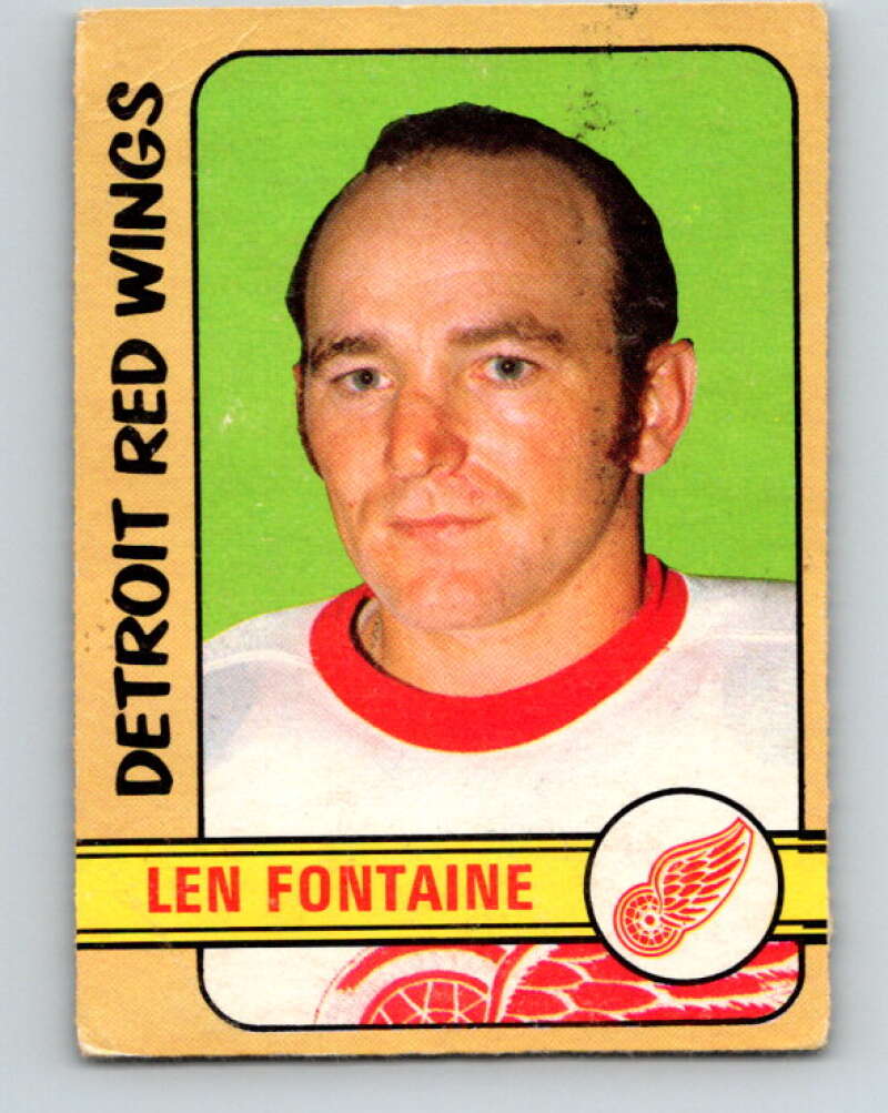 1972-73 O-Pee-Chee #244 Len Fontaine RC Rookie Detroit Red Wings V4170