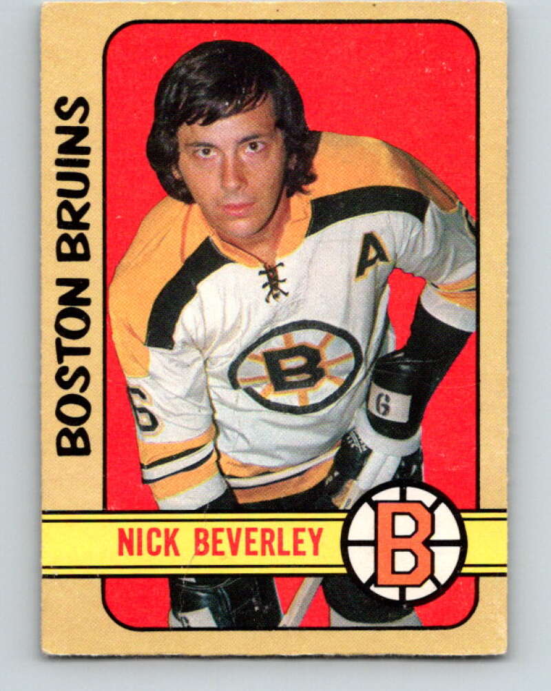1972-73 O-Pee-Chee #281 Nick Beverley RC Rookie Boston Bruins V4194