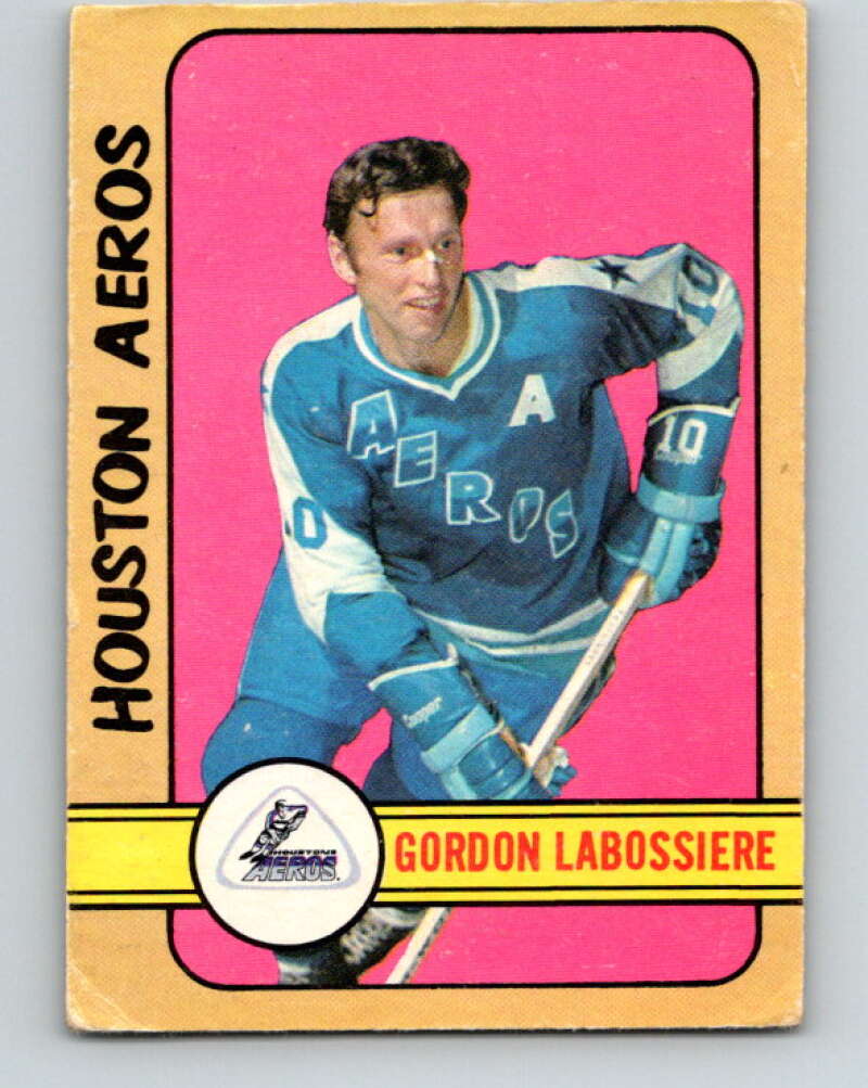 1972-73 O-Pee-Chee #303 Gord Labossiere See Scans Houston Aeros V4201