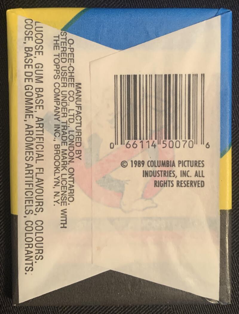 1989 O-Pee-Chee Ghost Busters 2 Sealed Wax Hobby Trading Pack PK-27