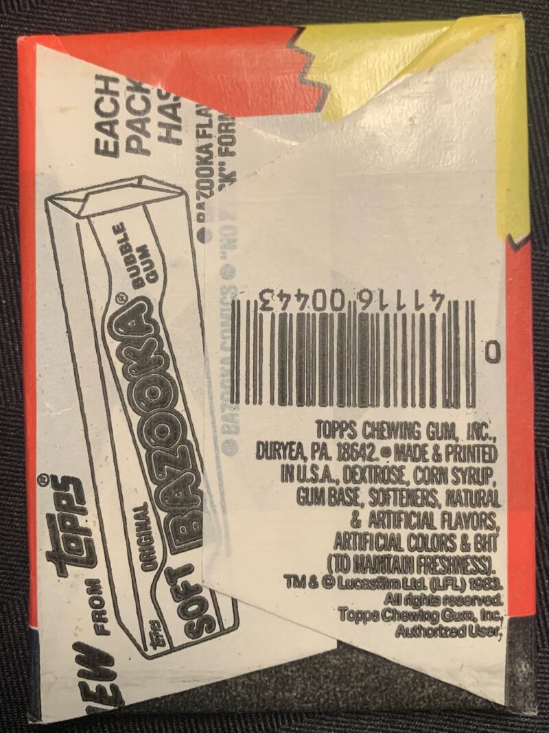 1983 Topps Star Wars Return of Jedi Sealed Wax Hobby Trading Pack PK-134