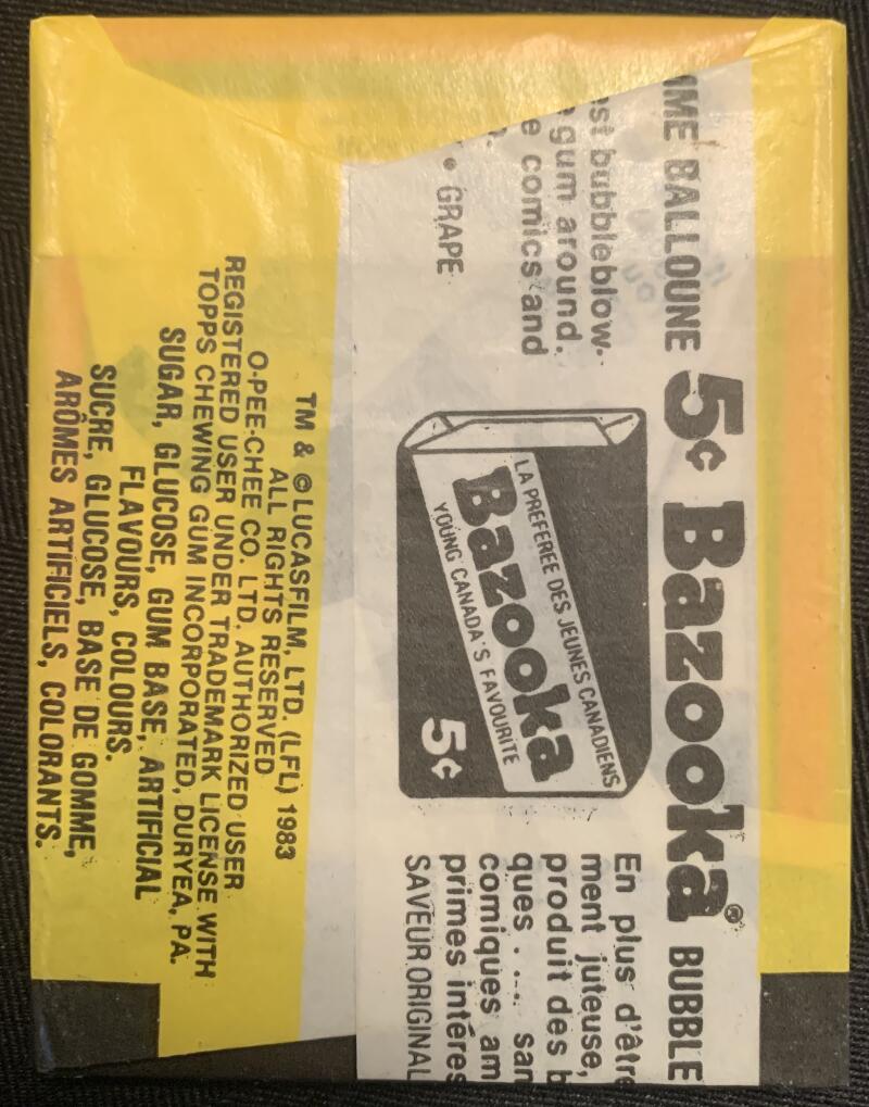 1983 OPC Star Wars Return of Jedi Sealed Wax Hobby Trading Pack PK-136