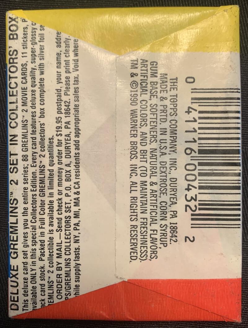 1990 Topps Gremlins 2 Movie Sealed Wax Hobby Trading Pack PK-143