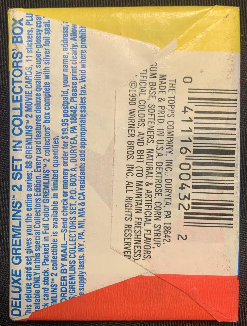 1990 Topps Gremlins 2 Movie Sealed Wax Hobby Trading Pack PK-144