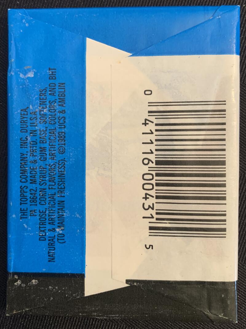 1989 Topps Back To The Future 2 Sealed Wax Hobby Trading Pack PK-162