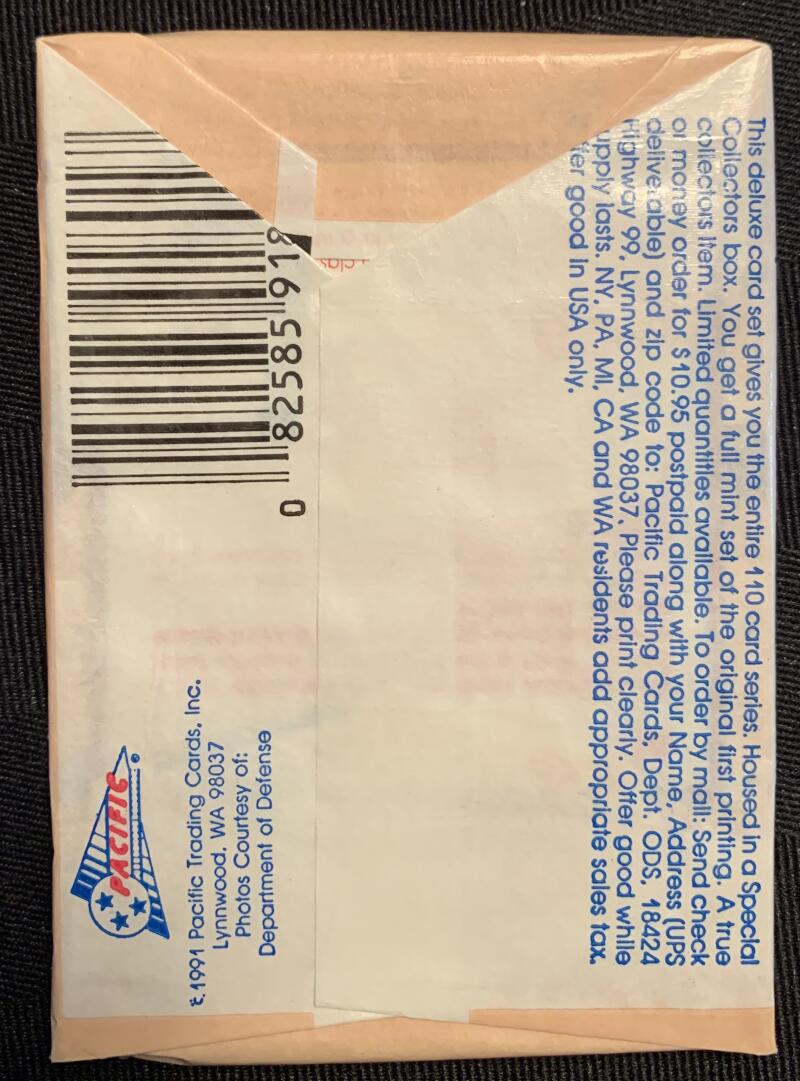 1991 Pacific Operation Desert Shield Sealed Wax Hobby Trading Pack PK-165