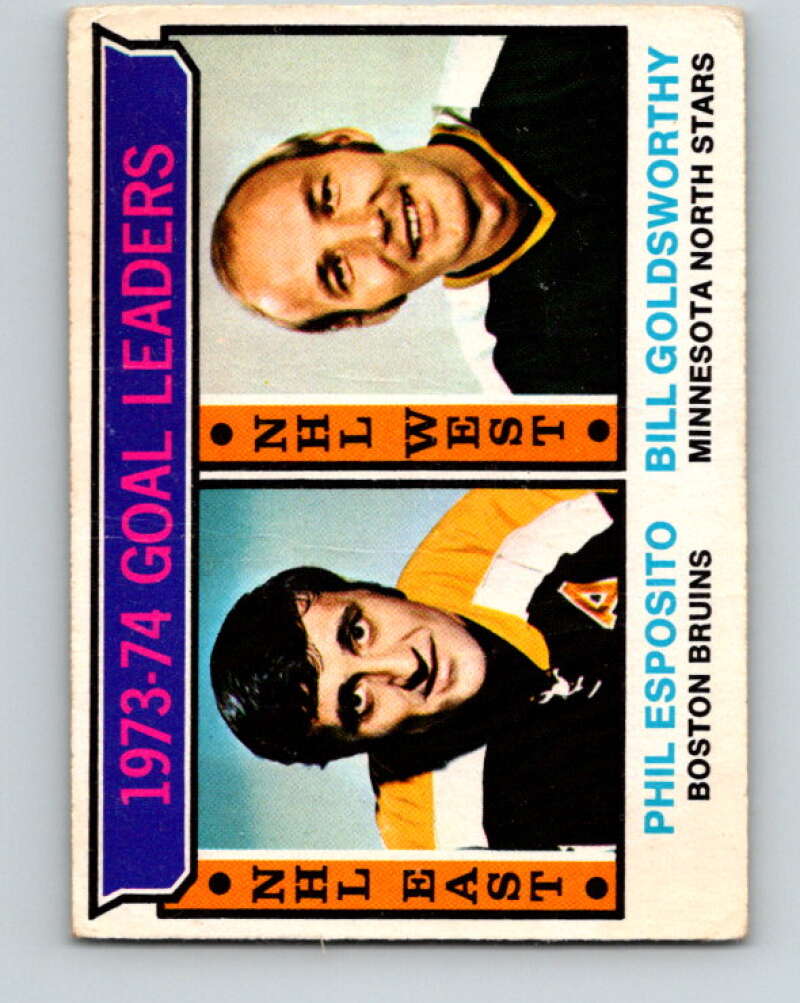 1974-75 O-Pee-Chee #1 Bill Goldsworthy LL Minnesota North Stars V4212