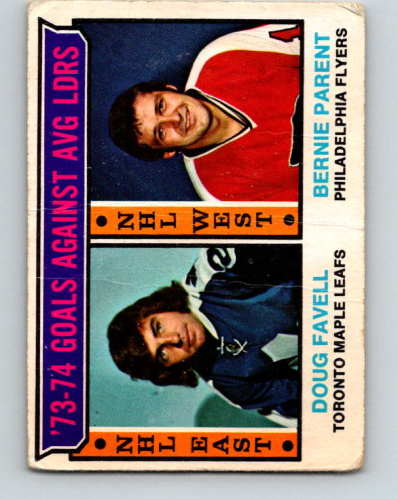 1974-75 O-Pee-Chee #4 Bernie Parent LL Philadelphia Flyers V4221