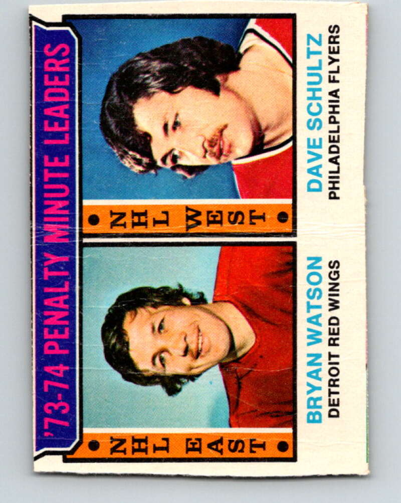 1974-75 O-Pee-Chee #5 Dave Schultz LL Philadelphia Flyers V4222
