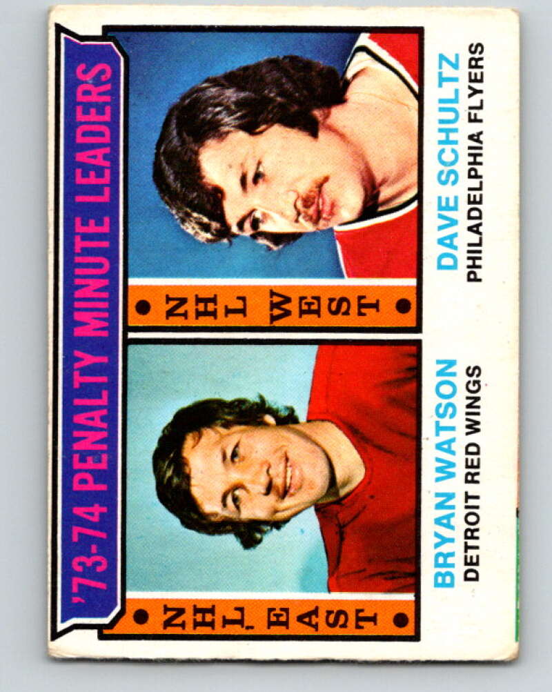 1974-75 O-Pee-Chee #5 Dave Schultz LL Philadelphia Flyers V4223