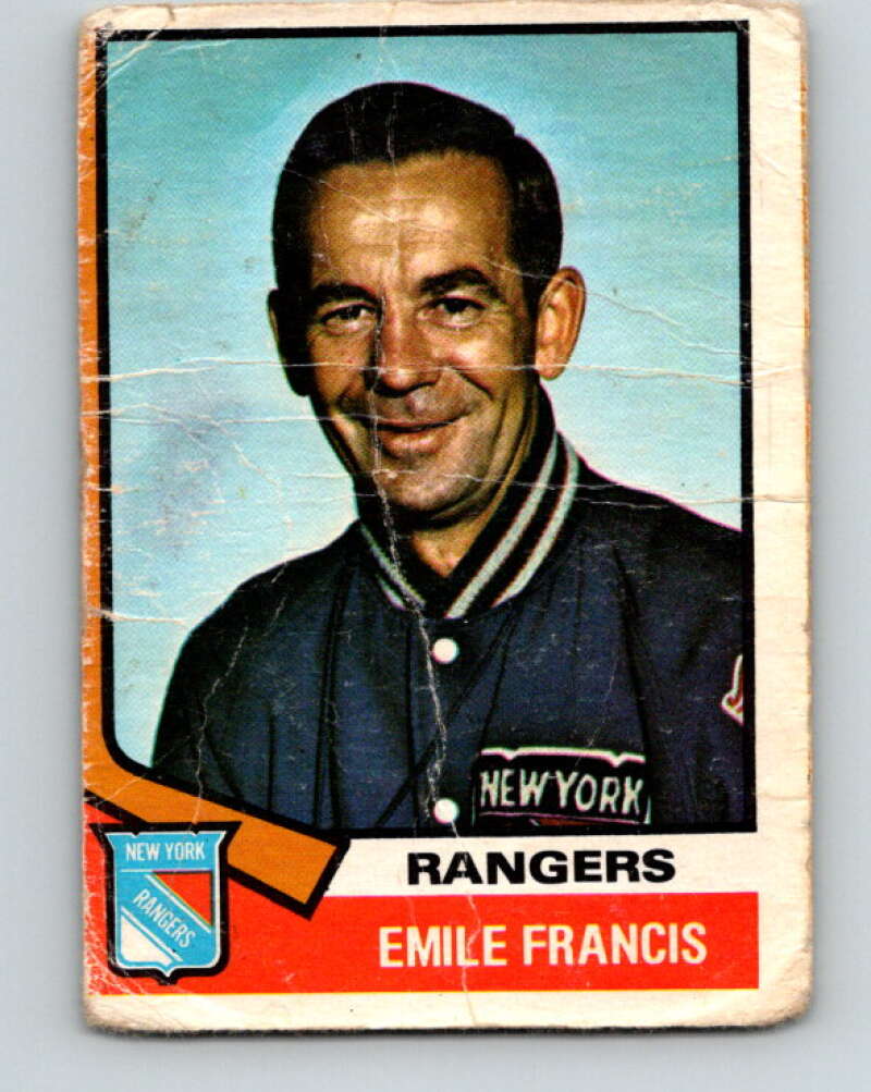 1974-75 O-Pee-Chee #9 Emile Francis CO New York Rangers V4231