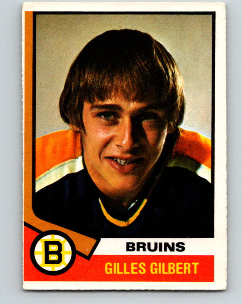 1974-75 O-Pee-Chee #10 Gilles Gilbert Boston Bruins V4236