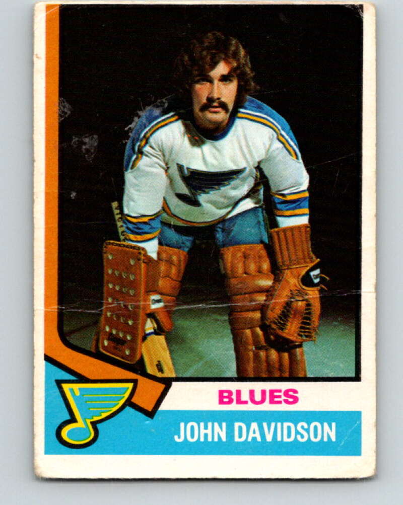 1974-75 O-Pee-Chee #11 John Davidson RC Rookie St. Louis Blues V4240
