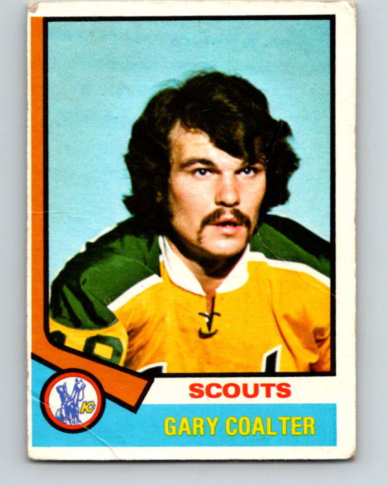 1974-75 O-Pee-Chee #17 Gary Coalter RC Rookie Kansas City Scouts V4252