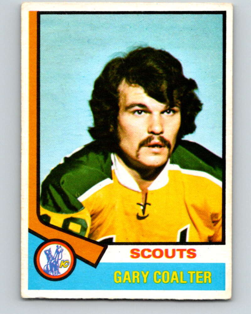 1974-75 O-Pee-Chee #17 Gary Coalter RC Rookie Kansas City Scouts V4254